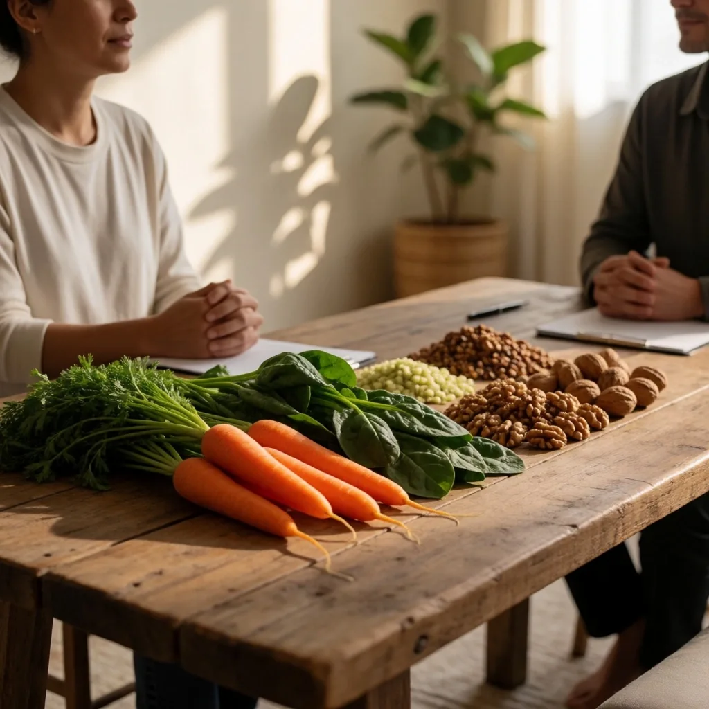 Espacio de asesoría con display educativo de alimentos