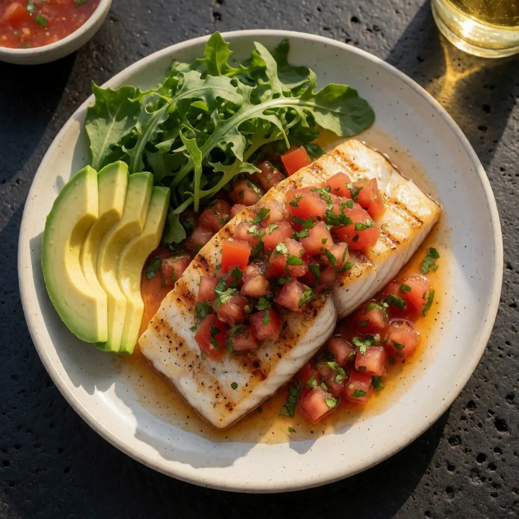 Comida mexicana saludable para los ojos sobre mesa de piedra